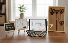 ДЪСКИ / КАЛКУЛАТОРИ / НОЖИЦИ