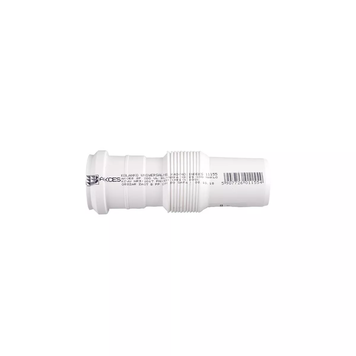 КОЛЯНО УНИВЕРСАЛНО, Ф40 С УПЛЪТНЕНИЕ - PVC/  11155