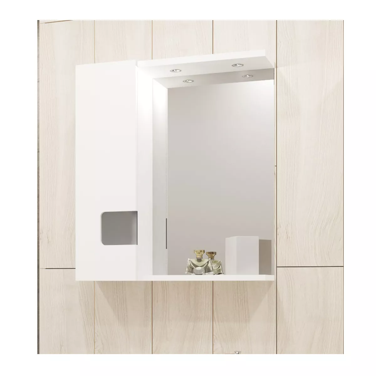 ГОРЕН ОГЛЕДАЛЕН ШКАФ НОРА 60 С ОСВЕТЛЕНИЕ