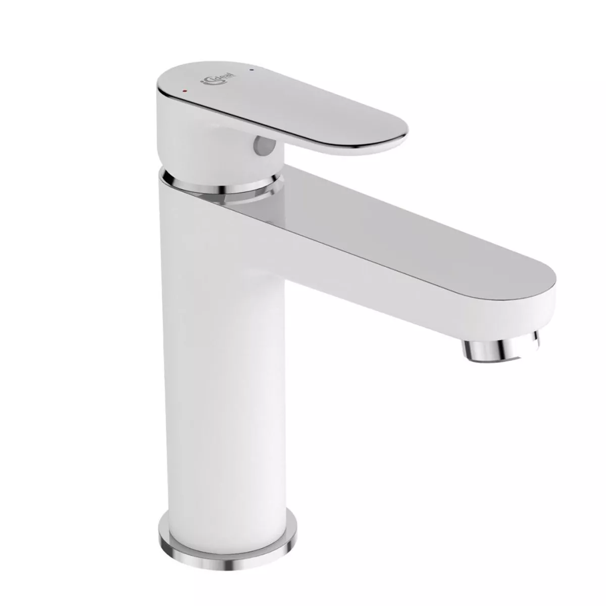 СМЕСИТЕЛ ЗА УМИВАЛНИК ТИРИА БЯЛ  ВС159НО, СТОЯЩ С ИЗПРАЗНИТЕЛ