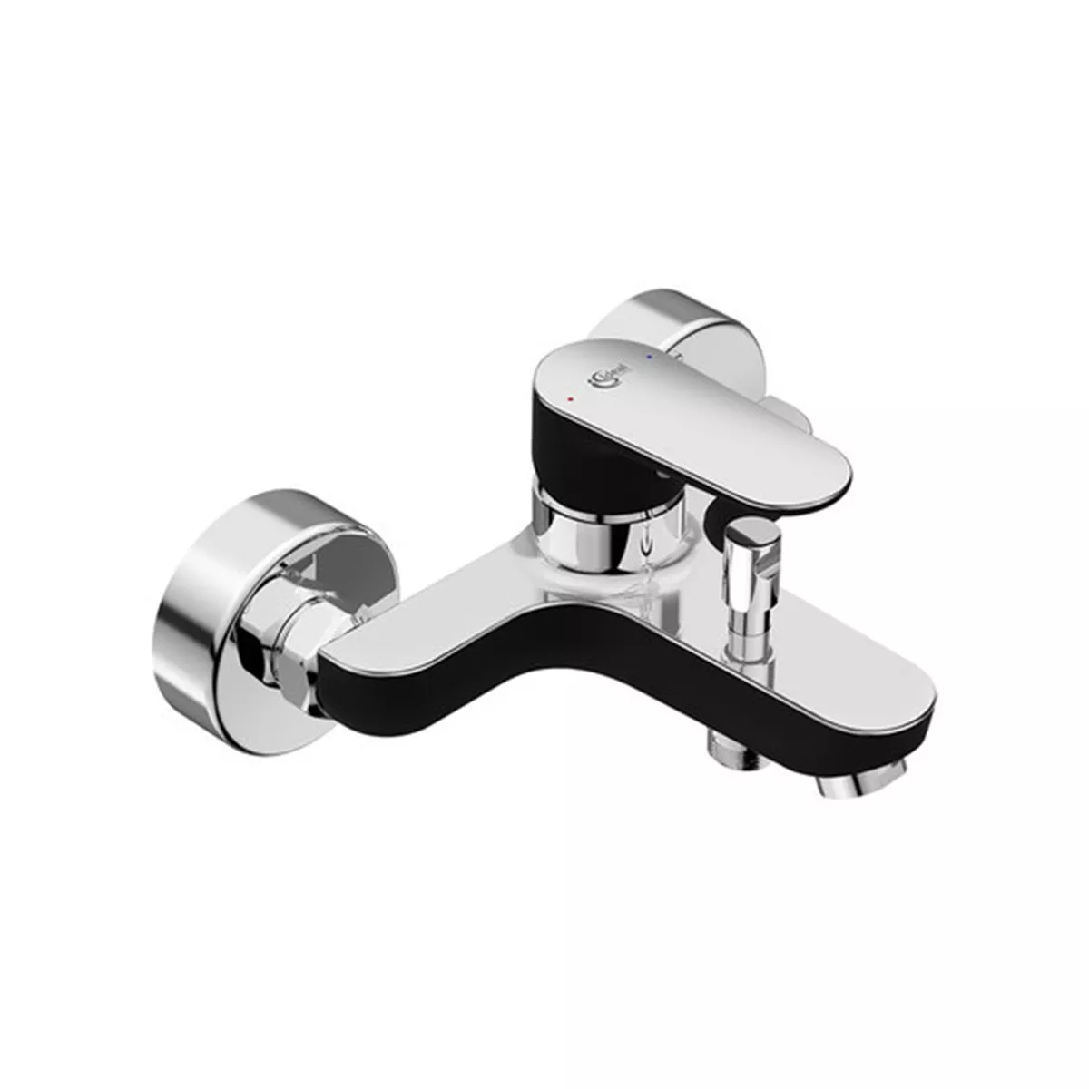 СМЕСИТЕЛ ЗА ВАНА И ДУШ ТИРИА, ЧЕРНО И ХРОМ