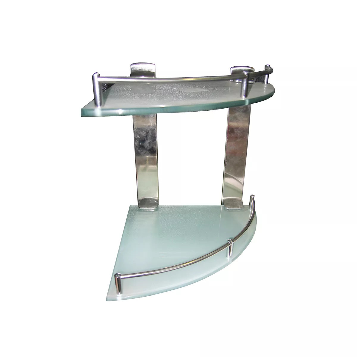 ДВОЙНА ЕТАЖЕРКА ЗА БАНЯ ЪГЛОВА - TOPCHROME, 250 ММ