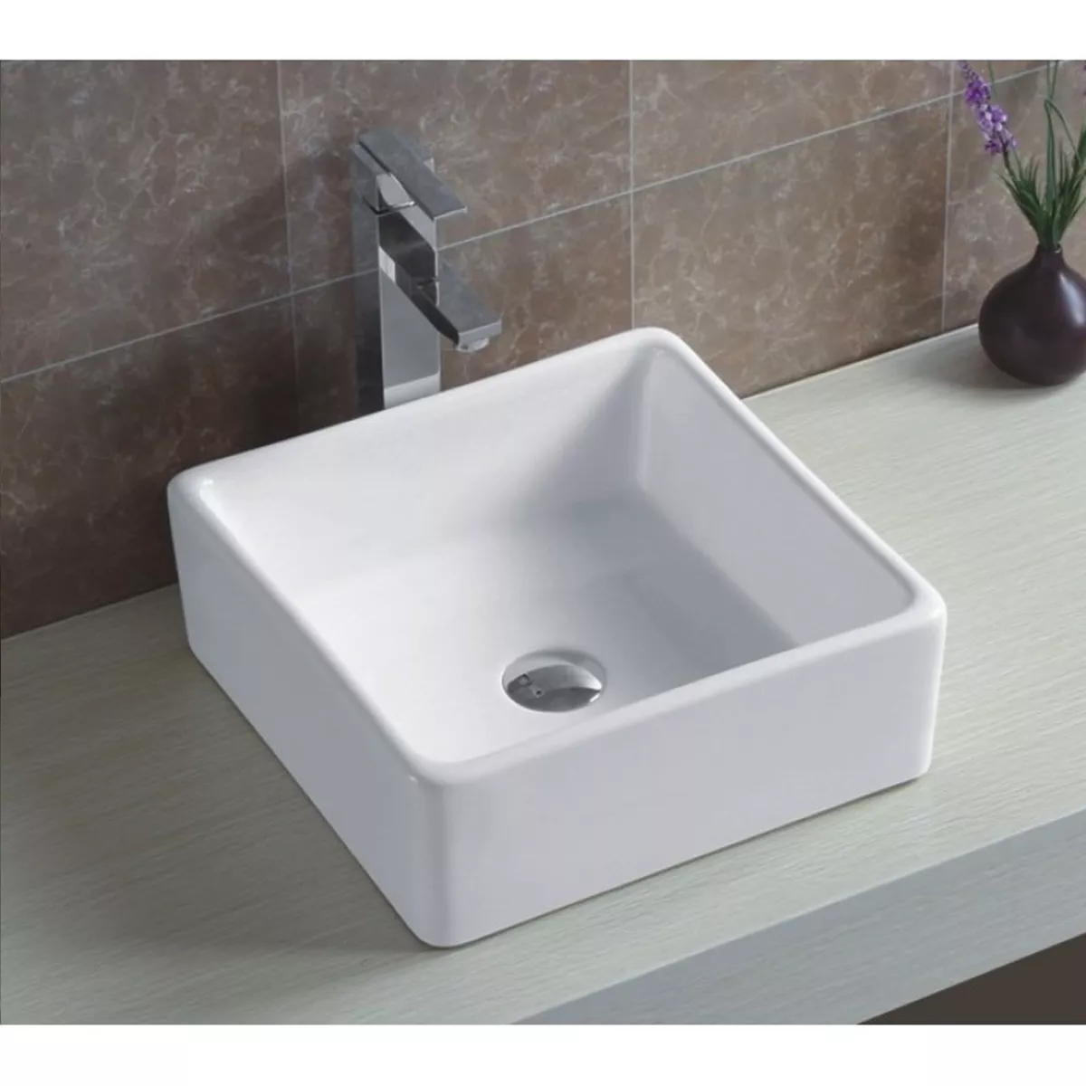 ПОРЦЕЛАНОВ УМИВАЛНИК D857 INTER CERAMIC, 37*37см.