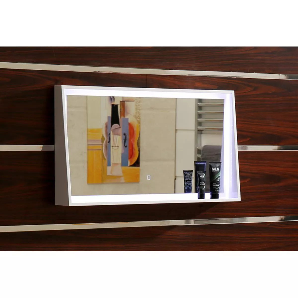 ОГЛЕДАЛО ЗА БАНЯ ICMC 1080-45 80х45 С ОСВЕТЛЕНИЕ И РАМКА