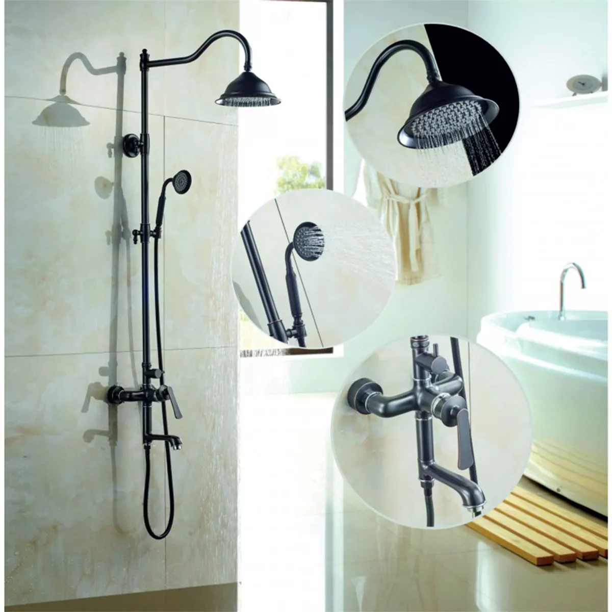 ДУШ СИСТЕМА СЪС СТАЦИОНАРЕН И ПОДВИЖЕН ДУШ И СМЕСИТЕЛ ICT 6481ORB