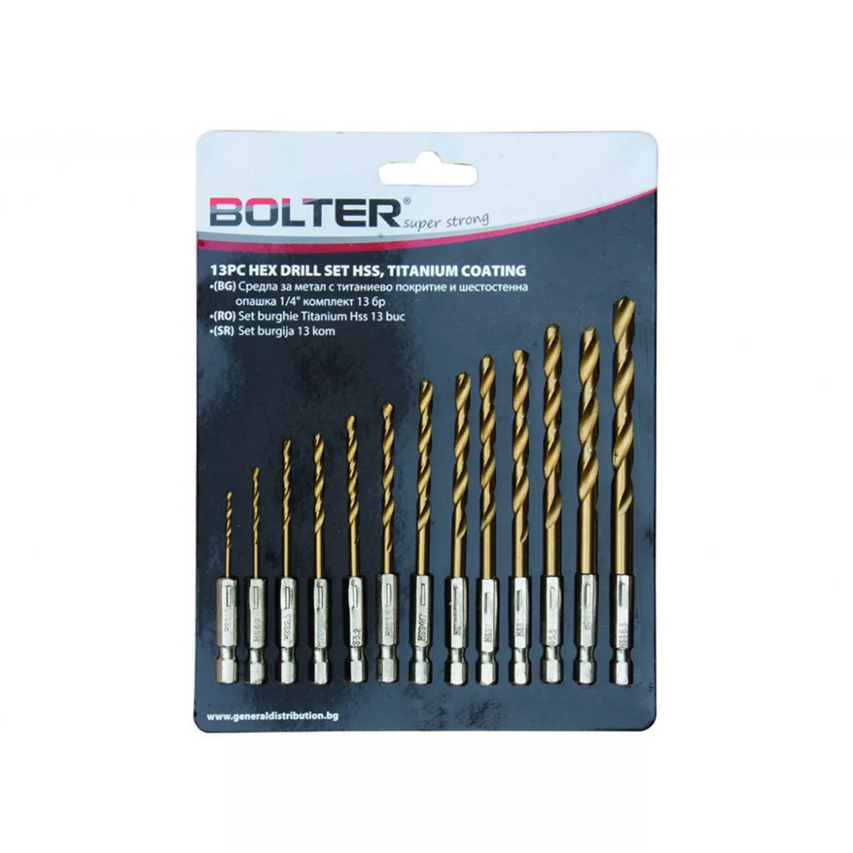 СВРЕДЛА ЗА МЕТАЛ BOLTER - 13 ЧАСТИ,  53851