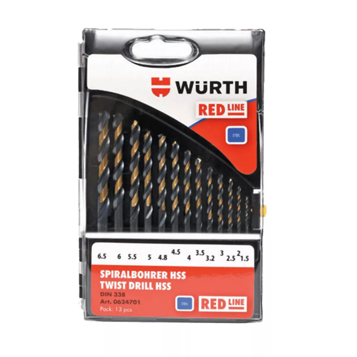 СВРЕДЛА ЗА МЕТАЛ WÜRTH - 13 БРОЯ,  0624701