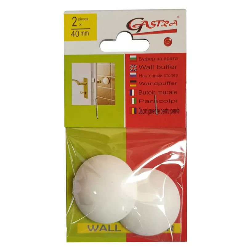 БУФЕР ЗА ВРАТА 40ММ 2БР. БЯЛ GASTRA 2-40-01