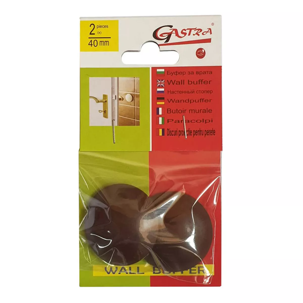 БУФЕР ЗА ВРАТА 40ММ 2БР. КАФЯВ GASTRA 2-40-03