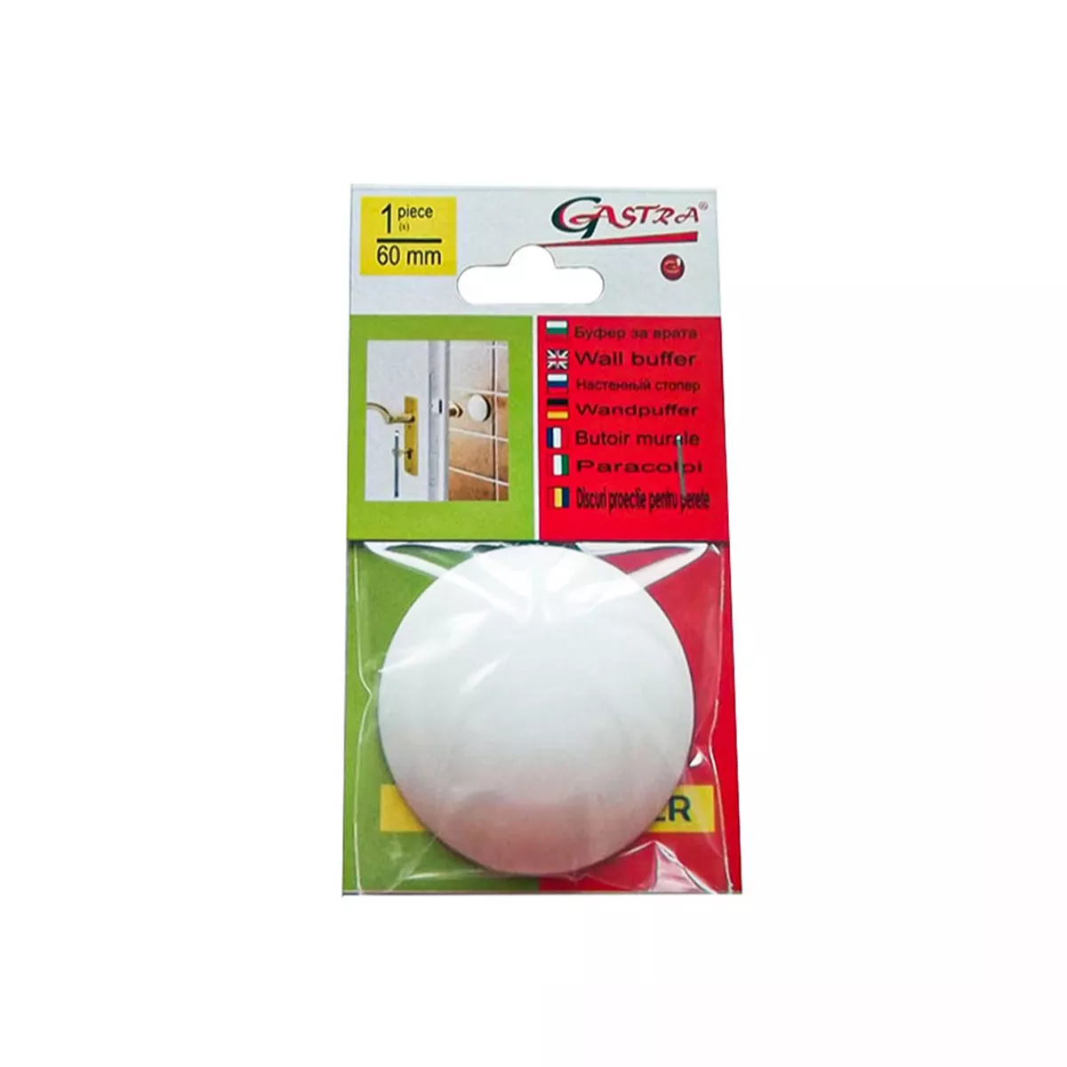 БУФЕР ЗА ВРАТА 60ММ 1 БРОЙ БЯЛ GASTRA 1-60-01 - #014224 - Rumik