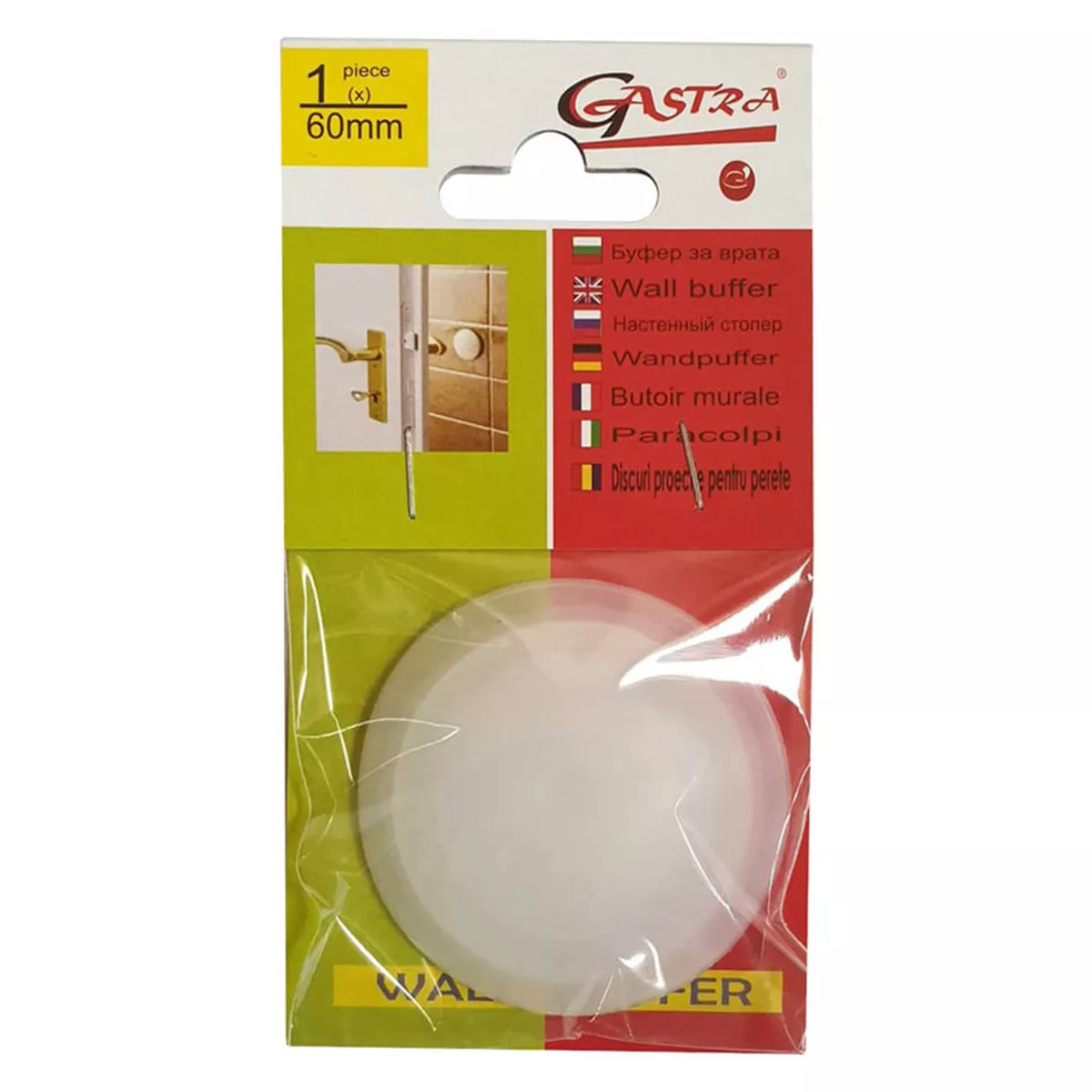 БУФЕР ЗА ВРАТА 60ММ 1БР БЕЗЦВЕТЕН GASTRA 1-60-00