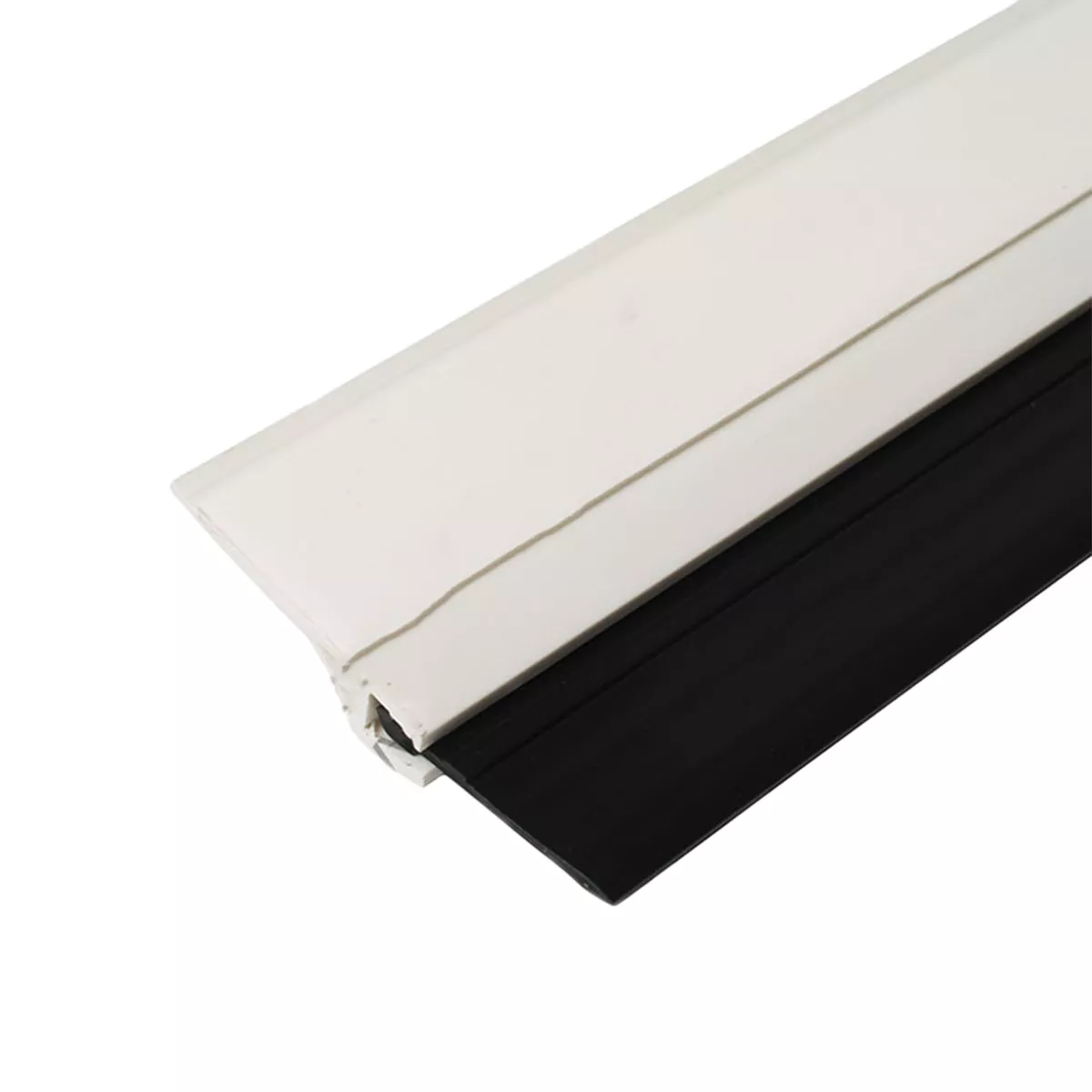 УПЛЪТНИТЕЛНА ЛЕНТА ЗА ВРАТА С ГУМЕНА ЧЕТКА 1M PVC БЯЛА AMIG