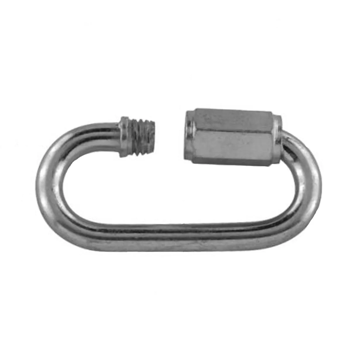 КАРАБИНЕР  ОВАЛ   С ПРЕДПАЗНА ГАЙКА  5ММ. ПОЦИНКОВАН 38*6 100128