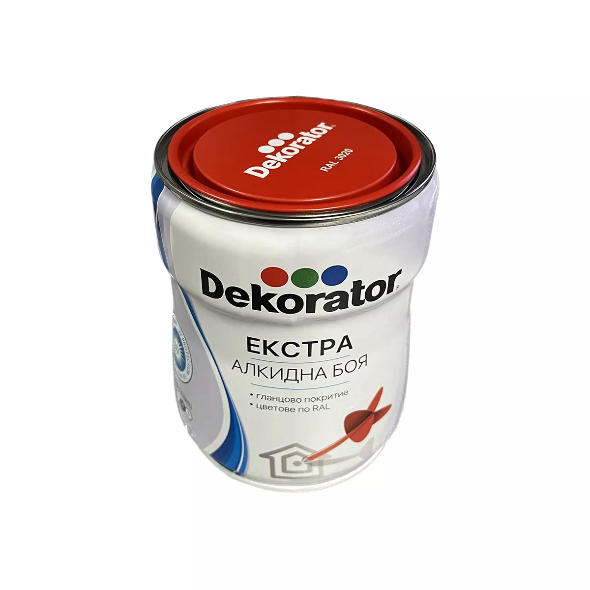 ЕКСТРА АЛКИДНА БОЯ - RAL 3020, ТРАФИК ЧЕРВЕНО  0.650МЛ., ДЕКОРАТОР