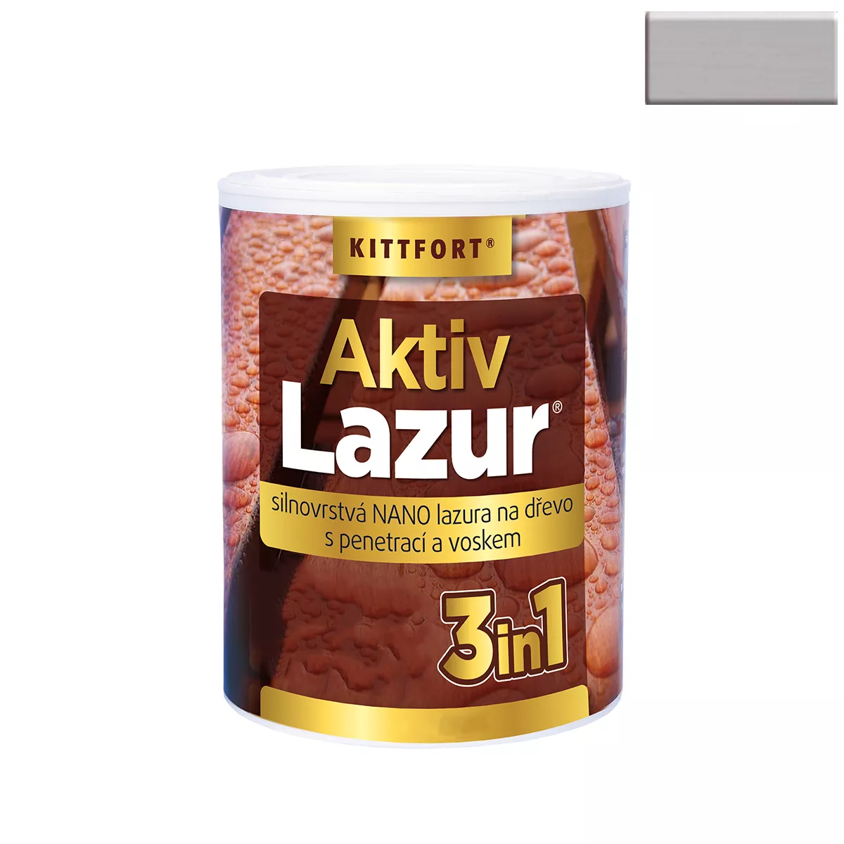 ЛАК AKTIV LAZUR 3В1 ЗА ДЪРВО 750МЛ БРЕЗА