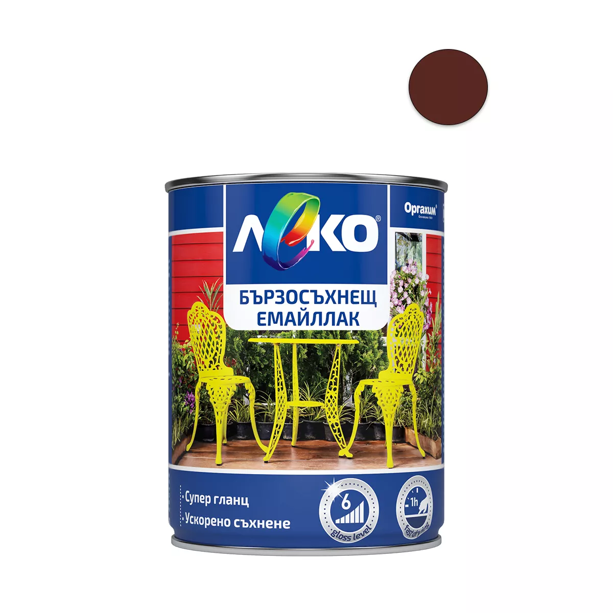ЛЕКО БЪРЗОСЪХНЕЩ ЕМАЙЛЛАК RAL 3009  0,650МЛ ОРГАХИМ