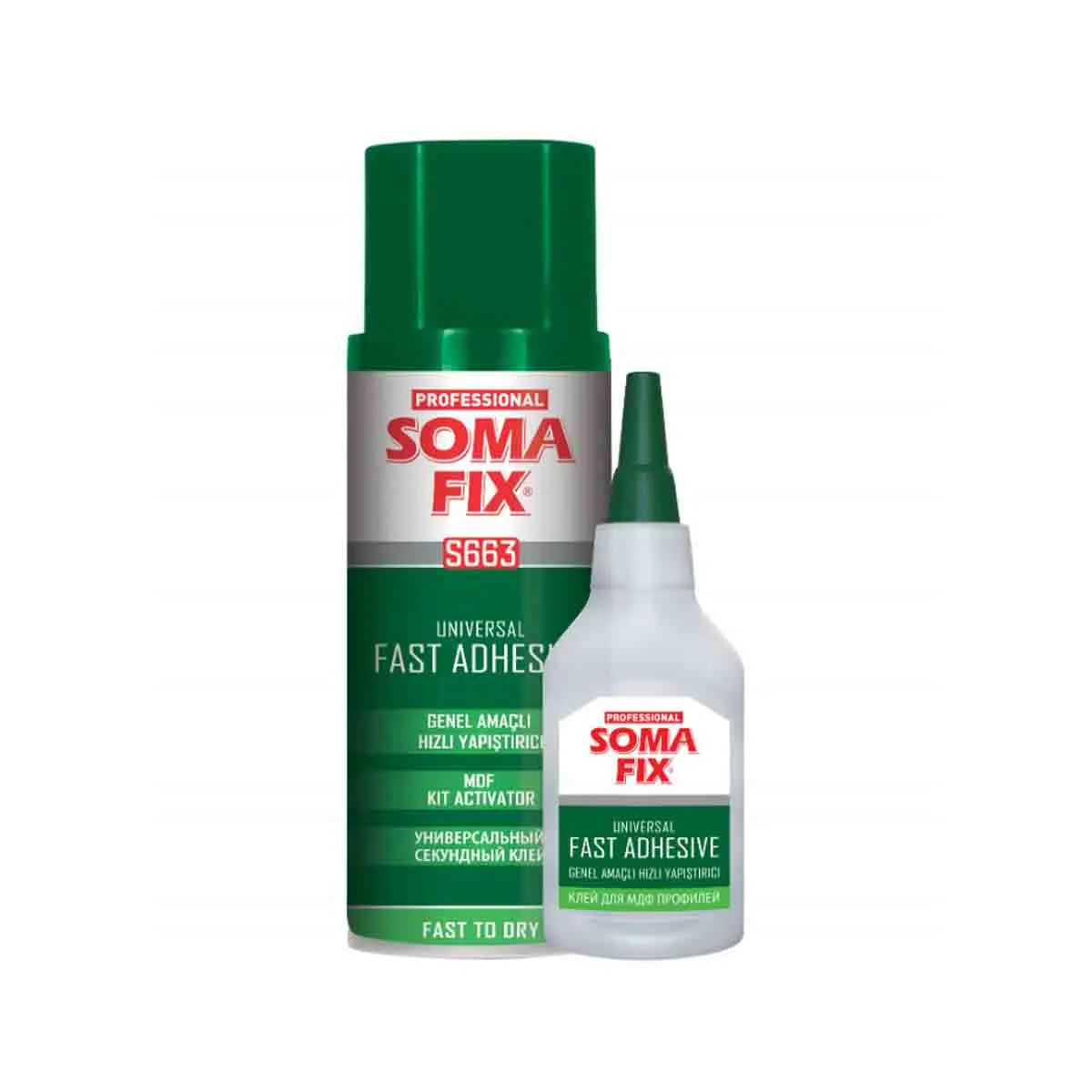 ЛЕПИЛО MDF SOMA FIX 200МЛ + 50ГР SOMA