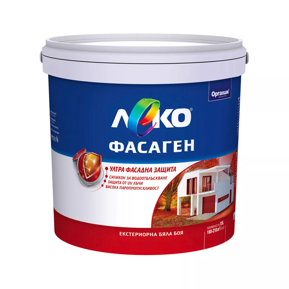 ЛЕКО ФАСАГЕН УЛТРА БЯЛ 15Л ОРГАХИМ