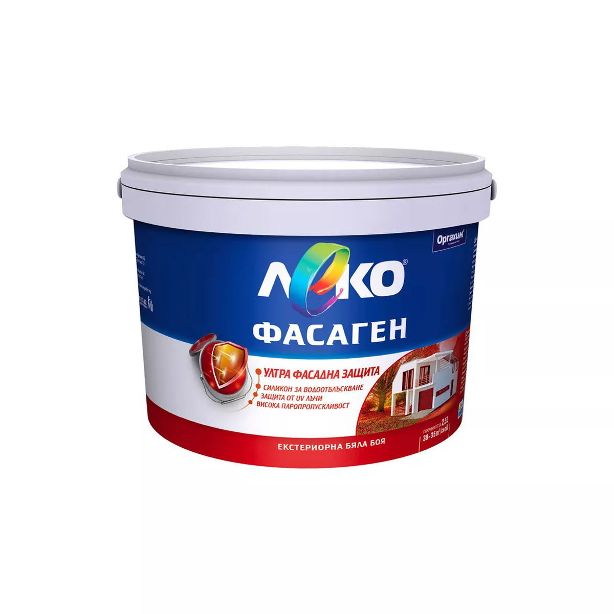 ЛЕКО ФАСАГЕН УЛТРА БЯЛ 2,5Л ОРГАХИМ