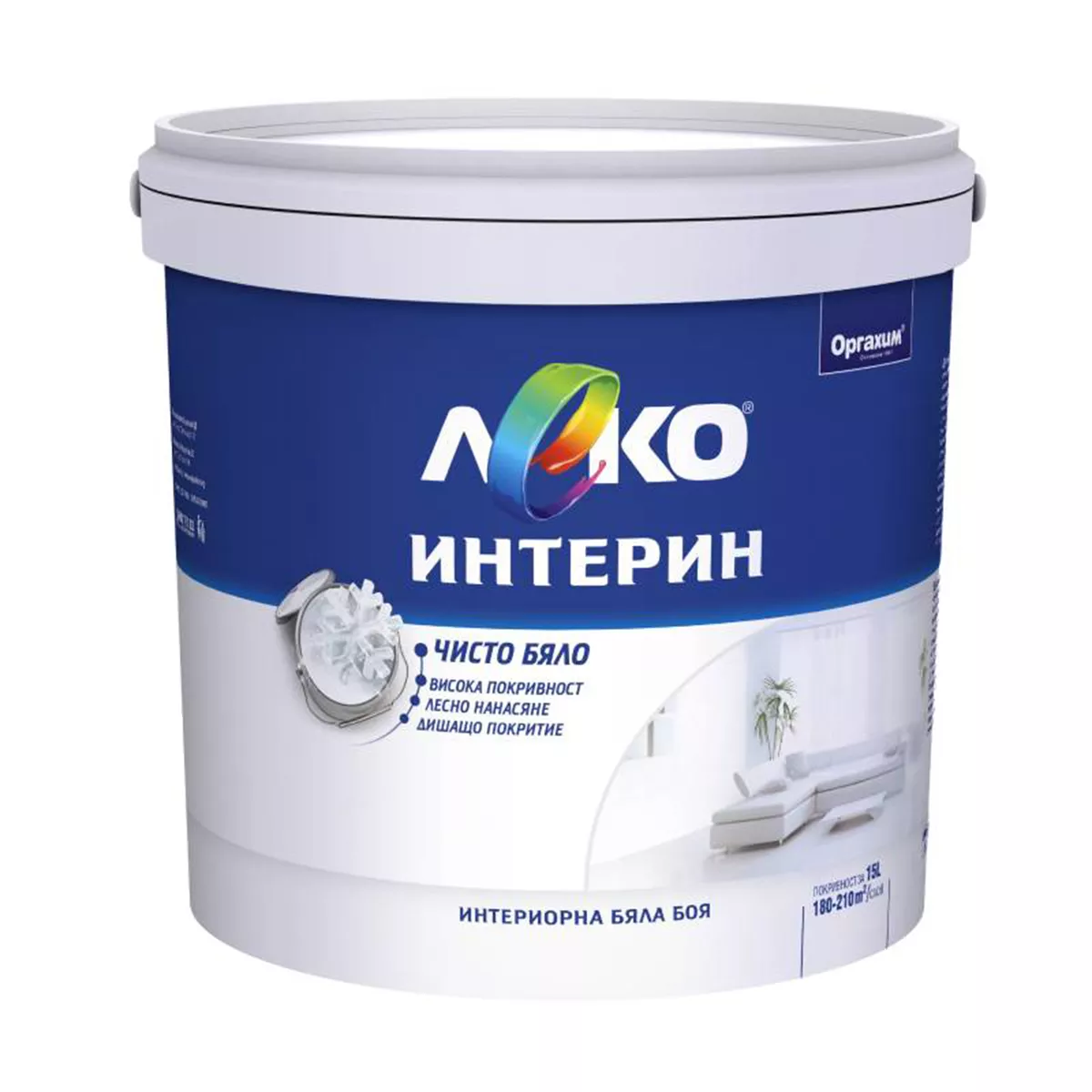 ЛЕКО ЛАТЕКС ИНТЕРИН 15Л ОРГАХИМ