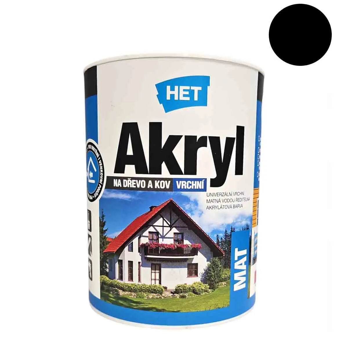 БОЯ АКРИЛ МАТ - ЧЕРНА, 0,7Л, 0199