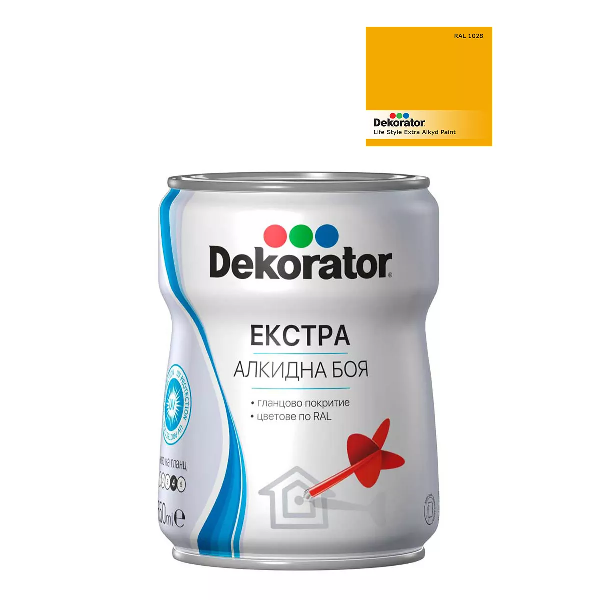 ДЕКОРАТОР ЕКСТРА АЛКИДНА RAL1028