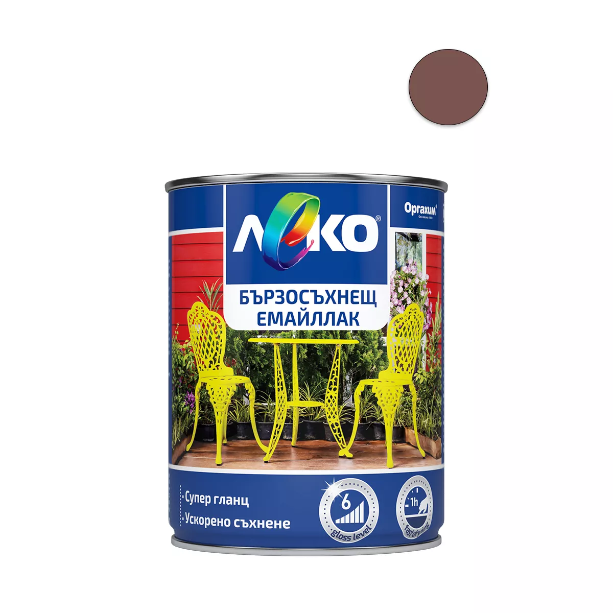 ЛЕКО БЪРЗОСЪХНЕЩ ЕМАЙЛЛАК RAL 8002  0,650МЛ ОРГАХИМ