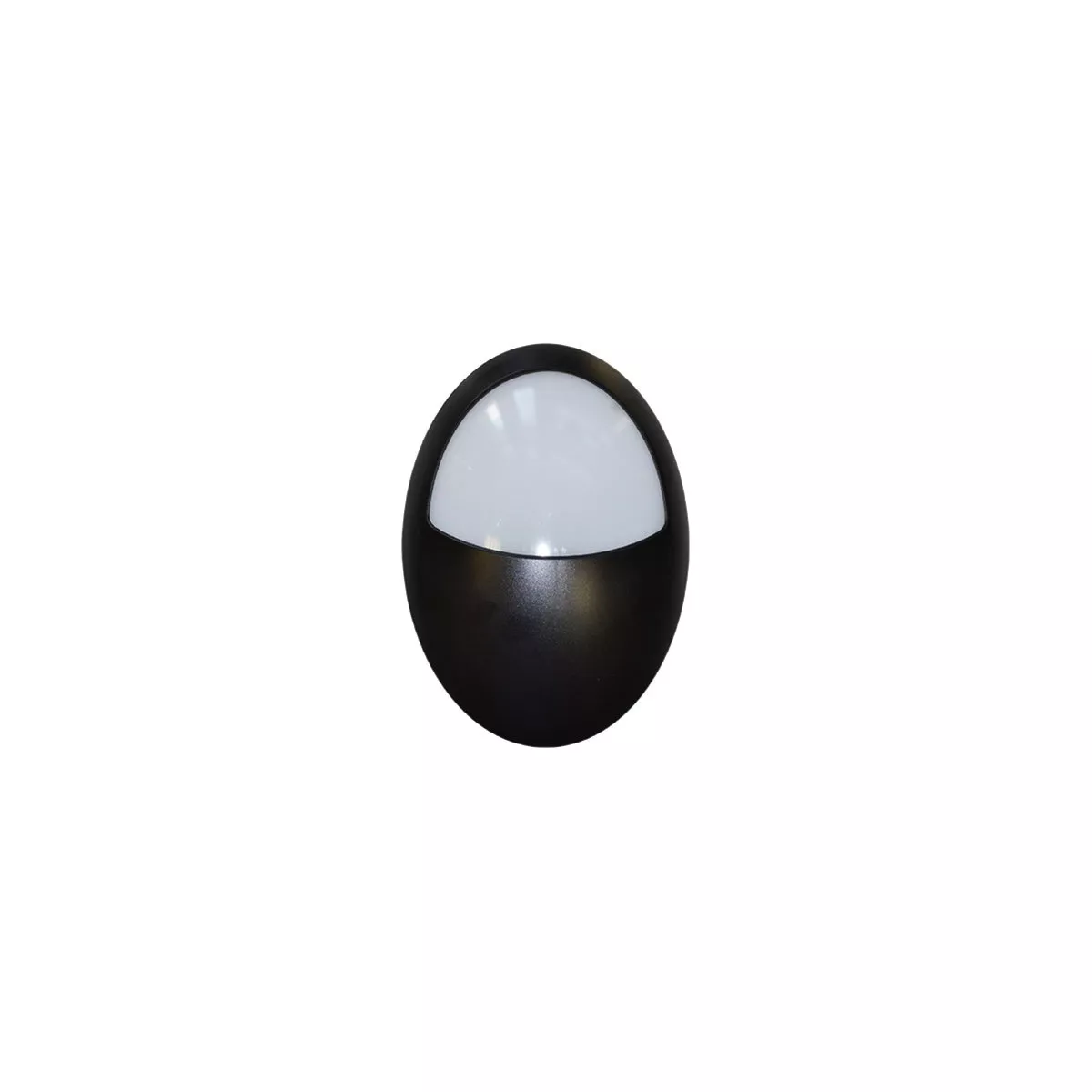 12W LED ПОЛУОВАЛ ВЪНШЕН МОНТАЖ ЧЕРНО 4500К VT-8009 4972