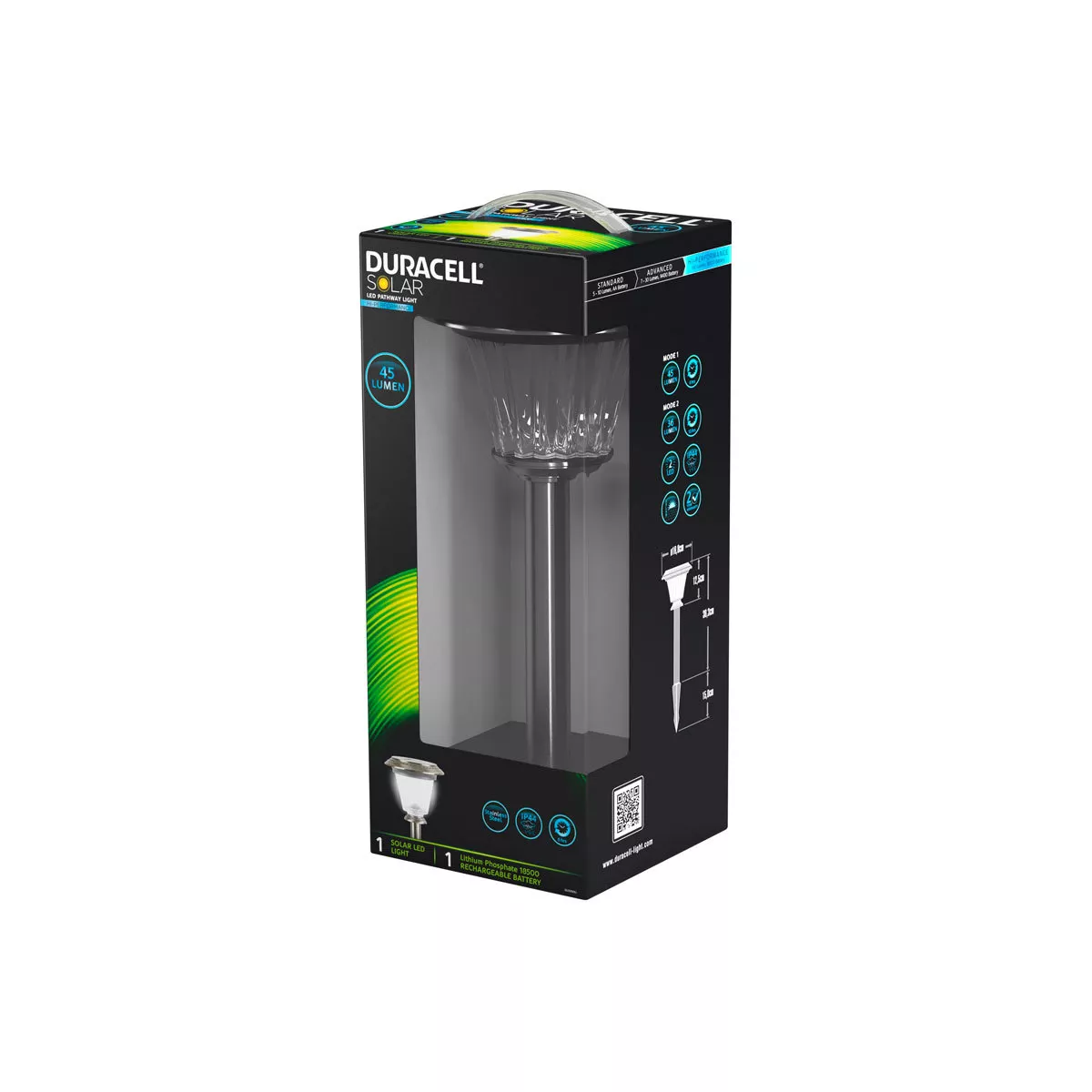 ЛАМПА СОЛАРНА PATHWAY 45LM GL012 МЕТАЛ/СТЪКЛО 1410