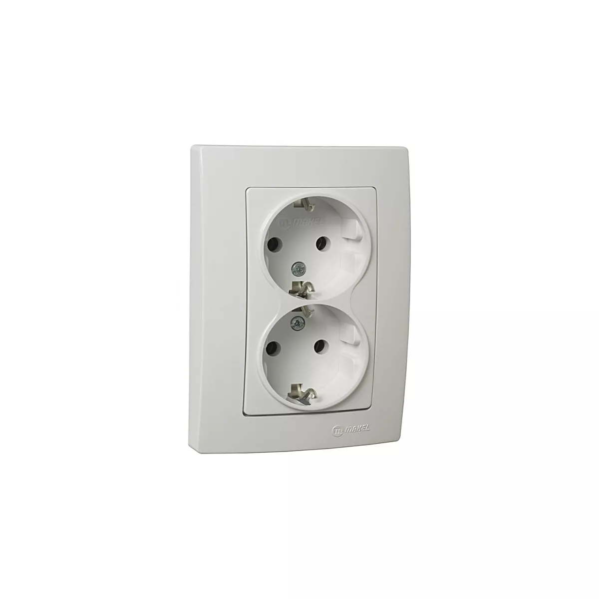 ДВОЕН КОНТАКТ БЯЛ MAKEL LILLIUM NATURAL 55082