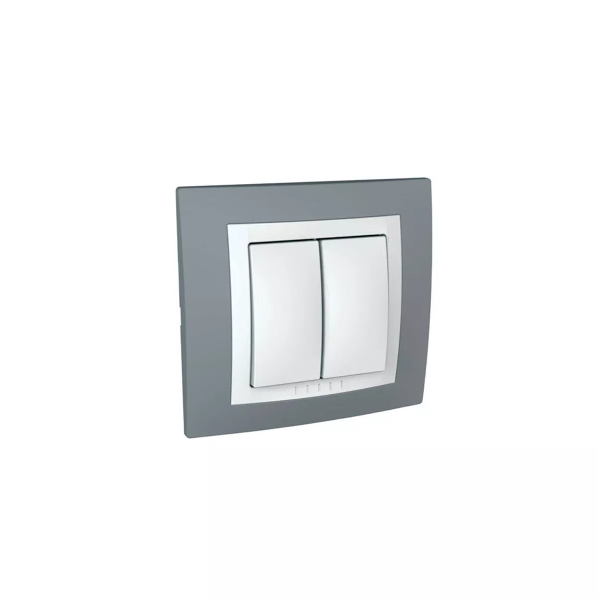 ДВОЕН КЛЮЧ БЯЛ + СИВ SCHNEIDER UNICA MGU10.211.858D