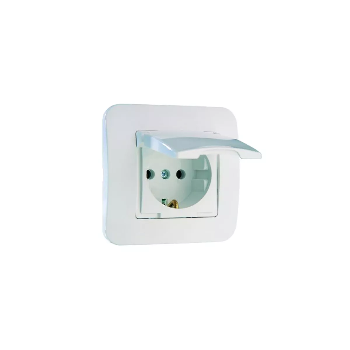 КОНТАКТ С КАПАК БЯЛ MAKEL LILLIUM NATURAL 55029