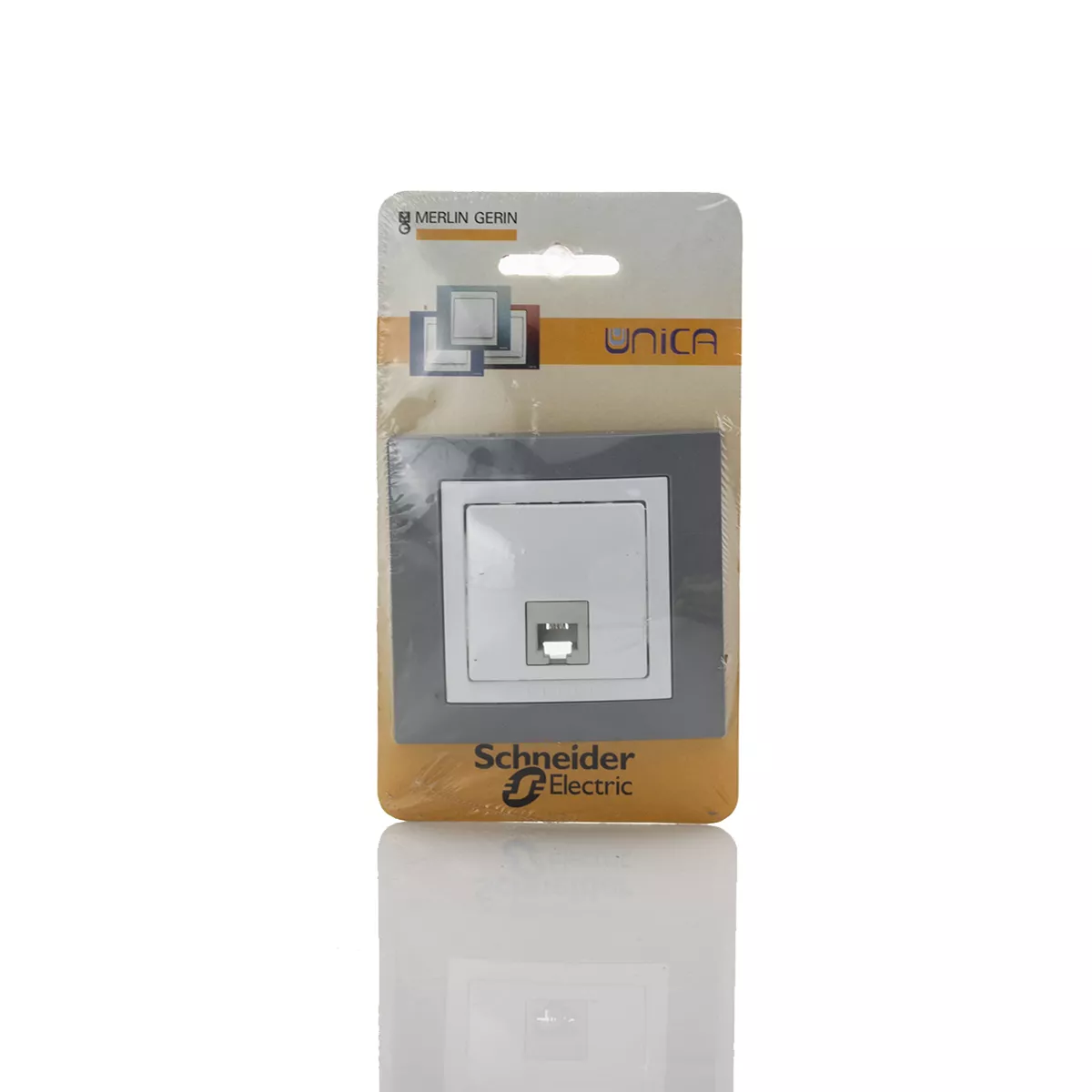 ТЕЛЕФОННА РОЗЕТКА СИВА-БЯЛА UNICA SCHNEIDER U1.492.858G