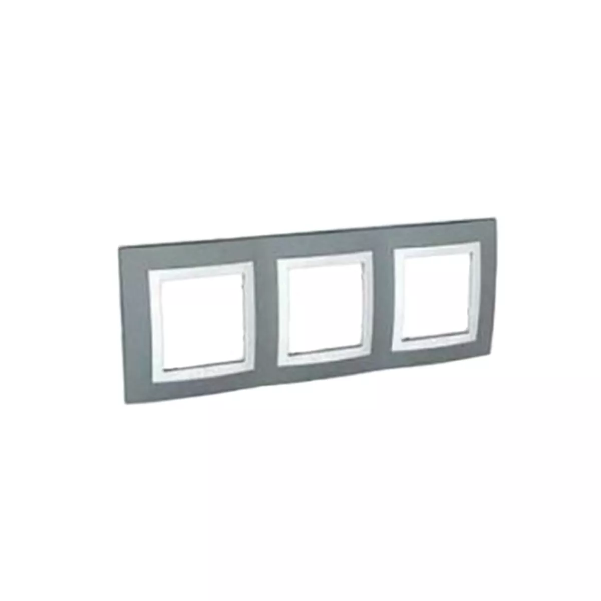ТРОЙНА РАМКА СИВА - БЯЛА UNICA SCHNEIDER MGU2.006.858