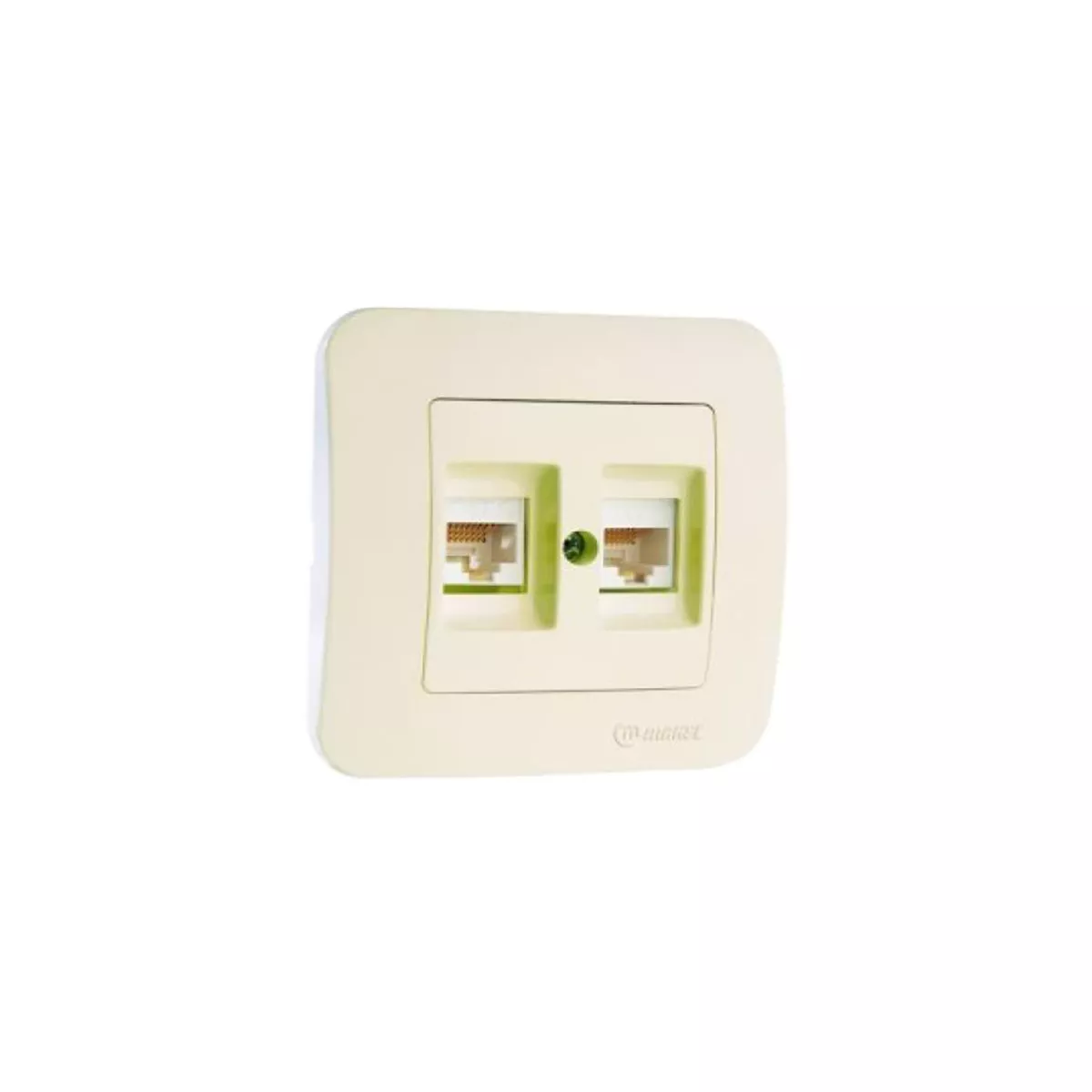 РОЗЕТКА CAT5 ДВОЙНА КРЕМ MAKEL LILLIUM NATURAL 55236