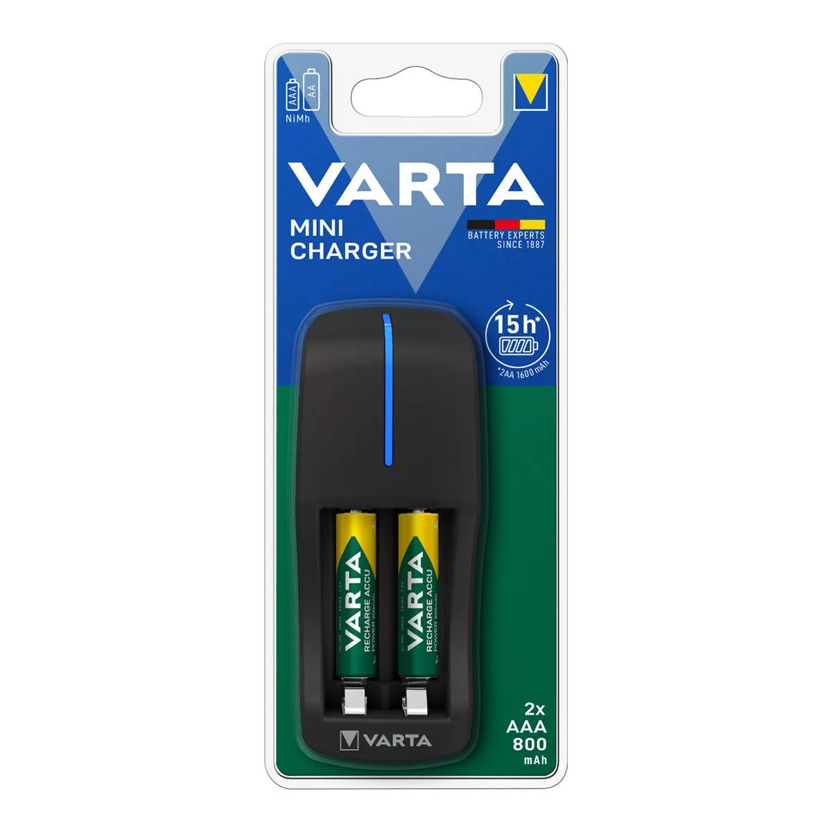 ЗАРЯДНО УСТРОЙСТВО VARTA С БАТЕРИИ 2*ААA