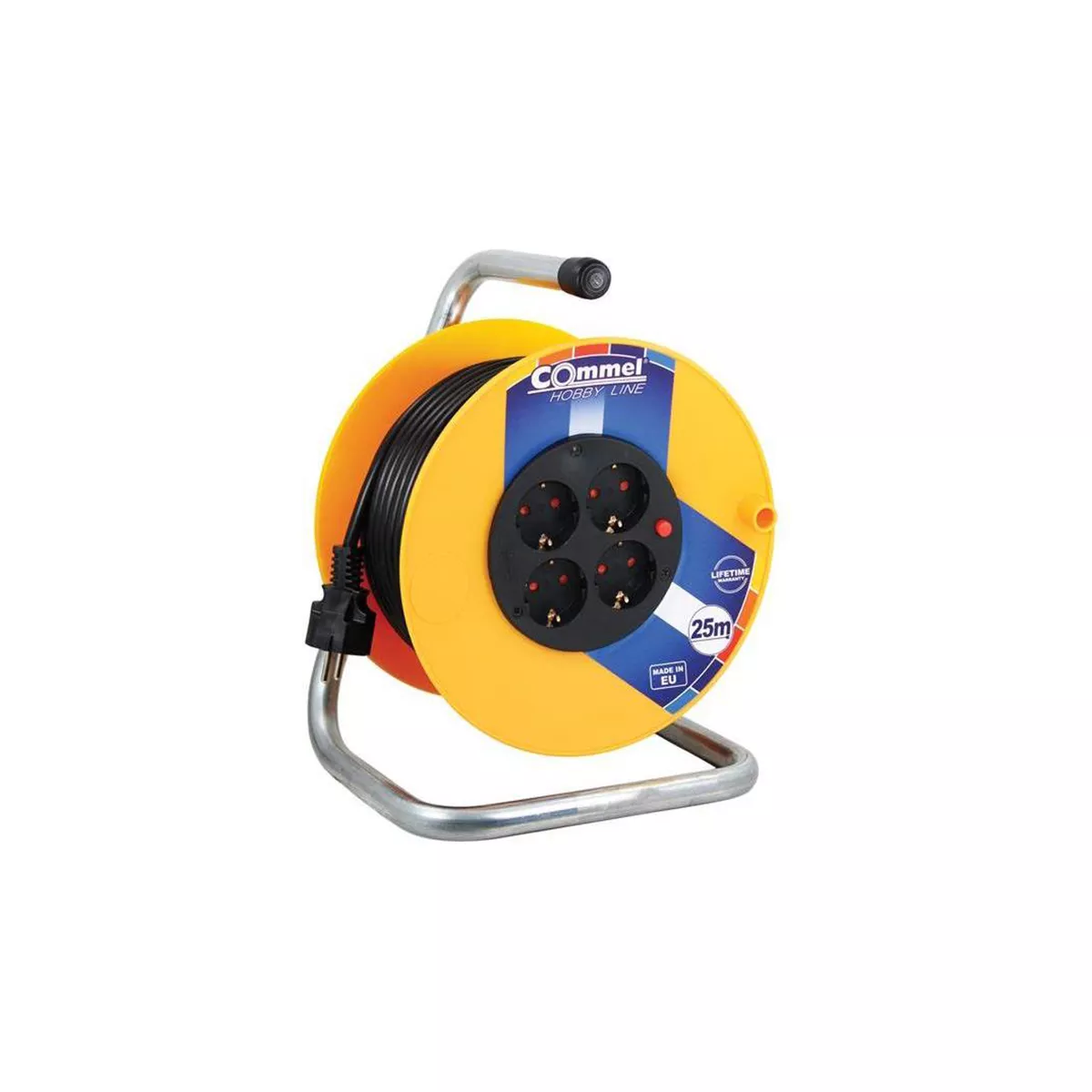 МАКАРА ЖЪЛТА 25М IP20 H05VV-F 3G1.5М2 ТЕРМИЧНА ЗАЩИТА 4 ШУКО