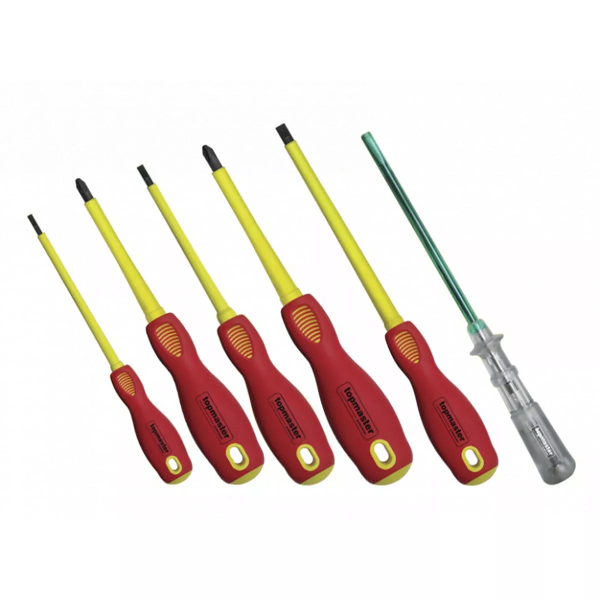 КОМПЛЕКТ ИЗОЛИРАНИ ОТВЕРТКИ 6 БРОЯ ПРАВИ И КРЪСТАТИ ТМР 220120