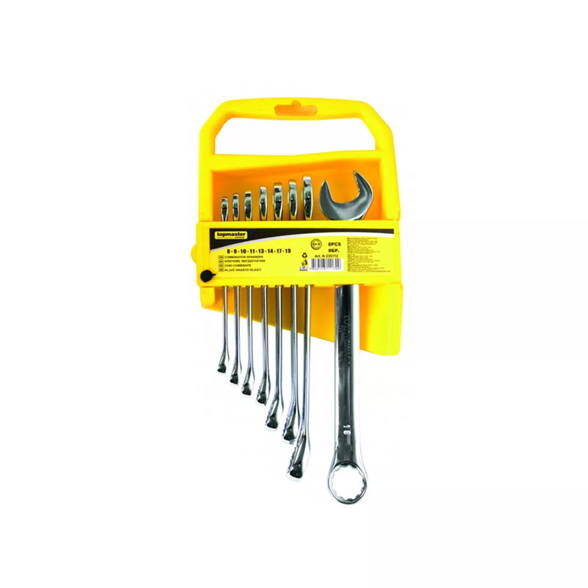 КЛЮЧ ЗВЕЗДОГАЕЧЕН 8-19ММ КОМПЛЕКТ 8 БРОЯ СТОЙКА ТМР  235112