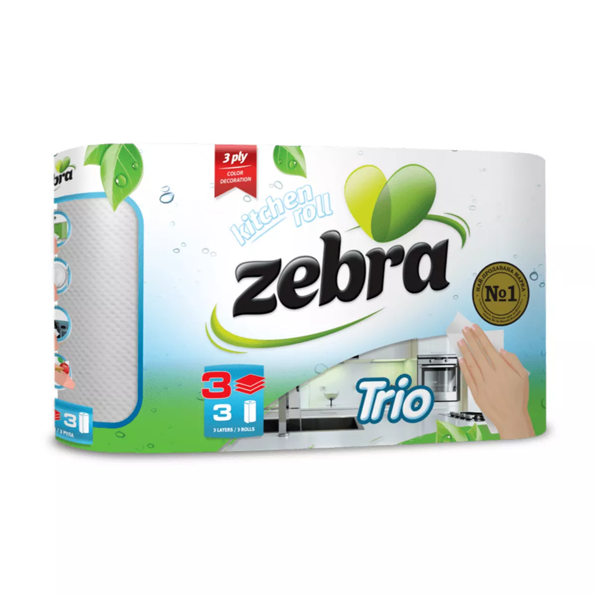 КУХНЕНСКИ РОЛКИ ZEBRA 3БР TRIO