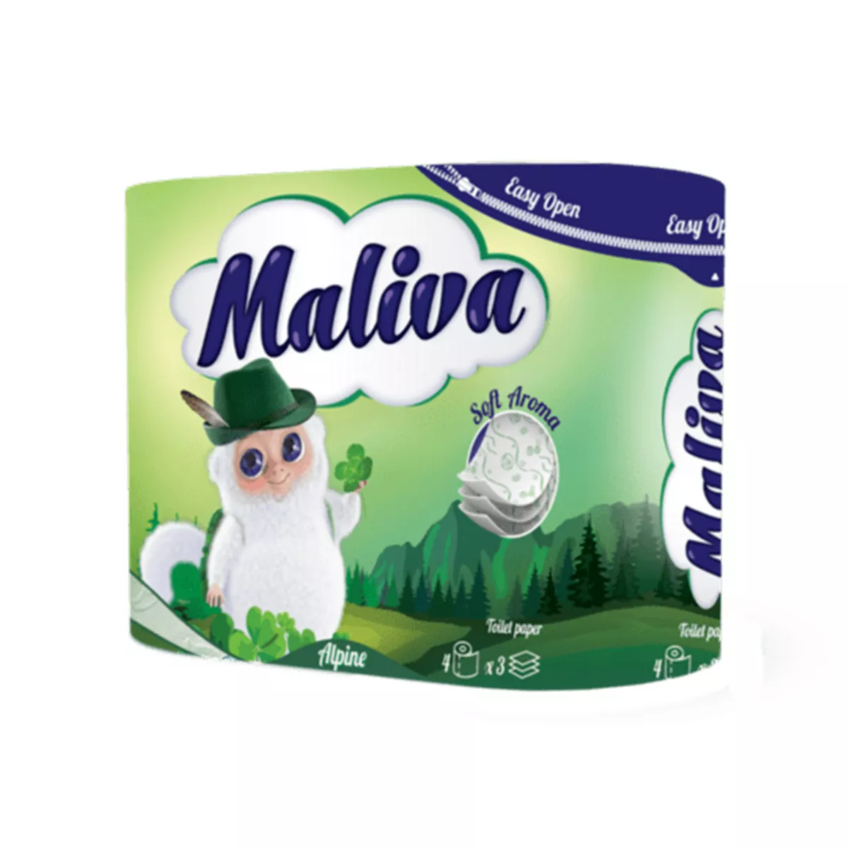 ТОАЛЕТНА ХАРТИЯ MALIVA  ALPINE 4БР