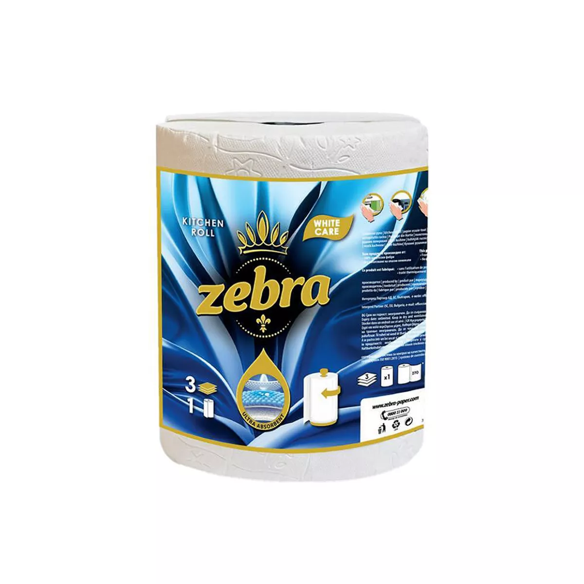 КУХНЕНСКИ РОЛКИ ZEBRA 1БР WHITE CARE