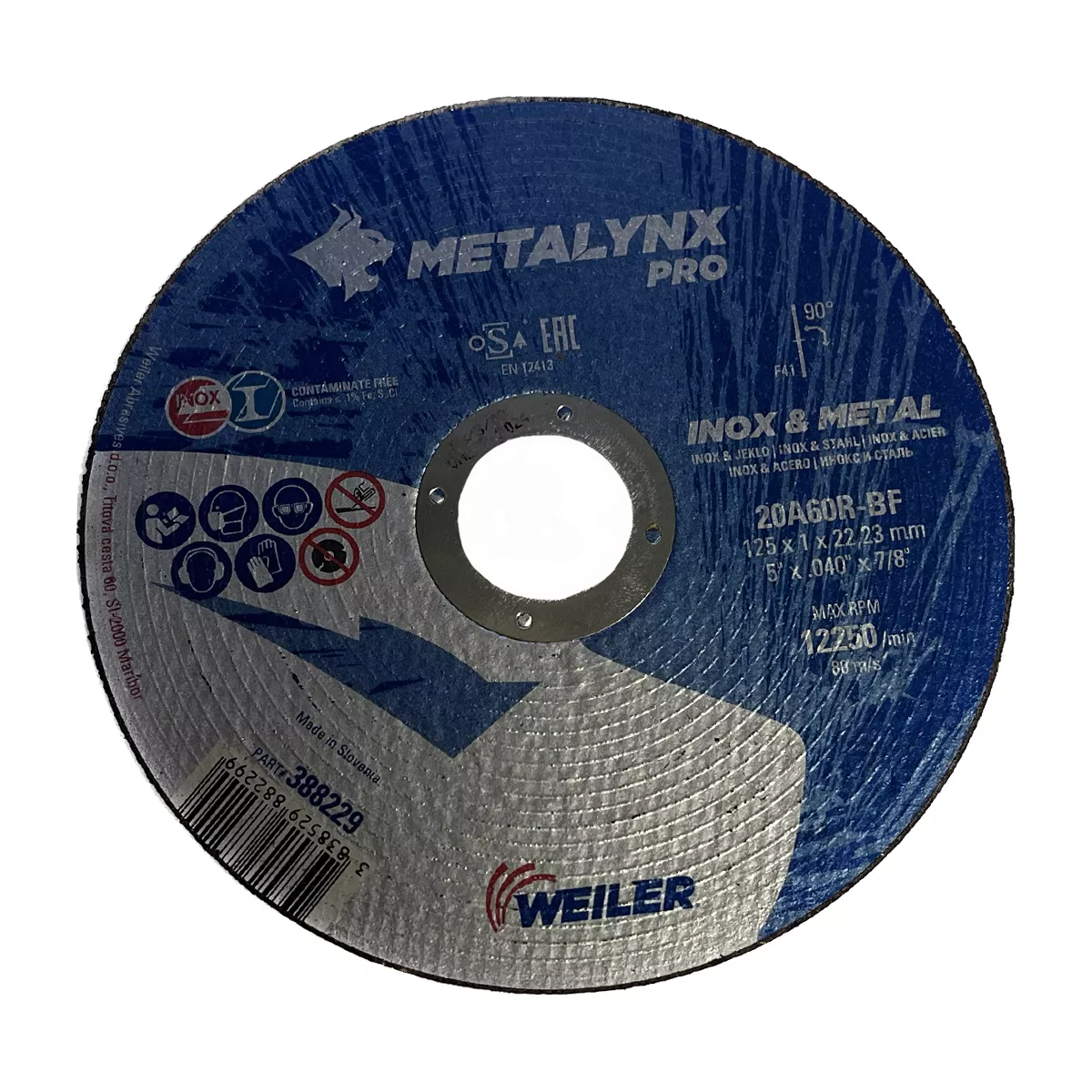 ДИСК РЯЗАНЕ ИНОКС 125*1