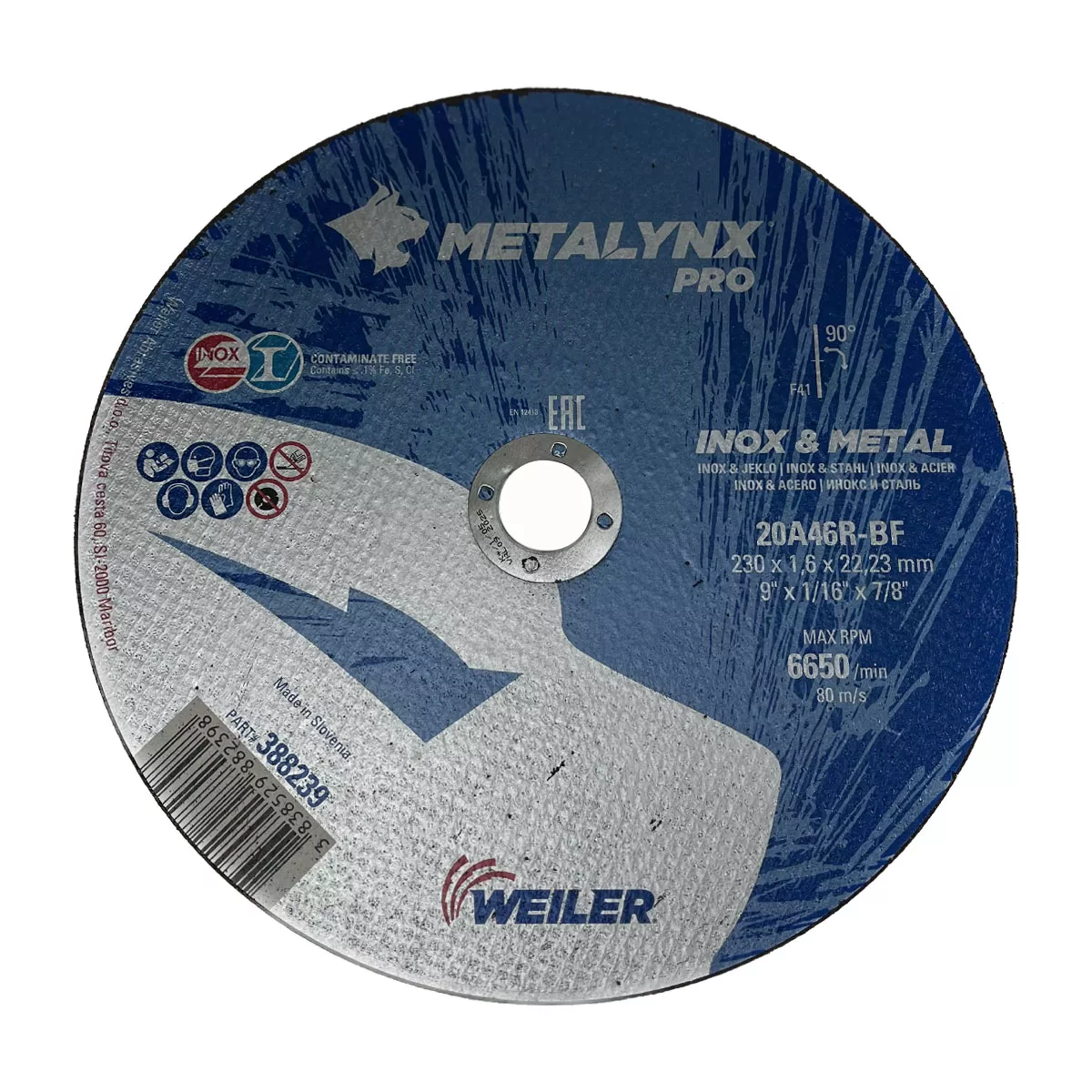 ДИСК РЯЗАНЕ ИНОКС 230*1.6