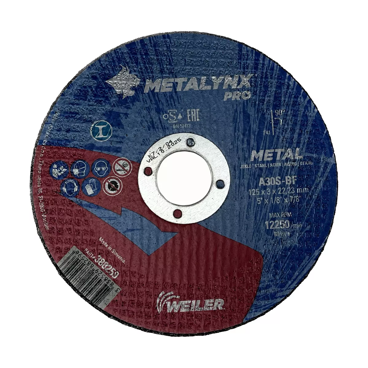 ДИСК РЯЗАНЕ МЕТАЛ 125*3 А30