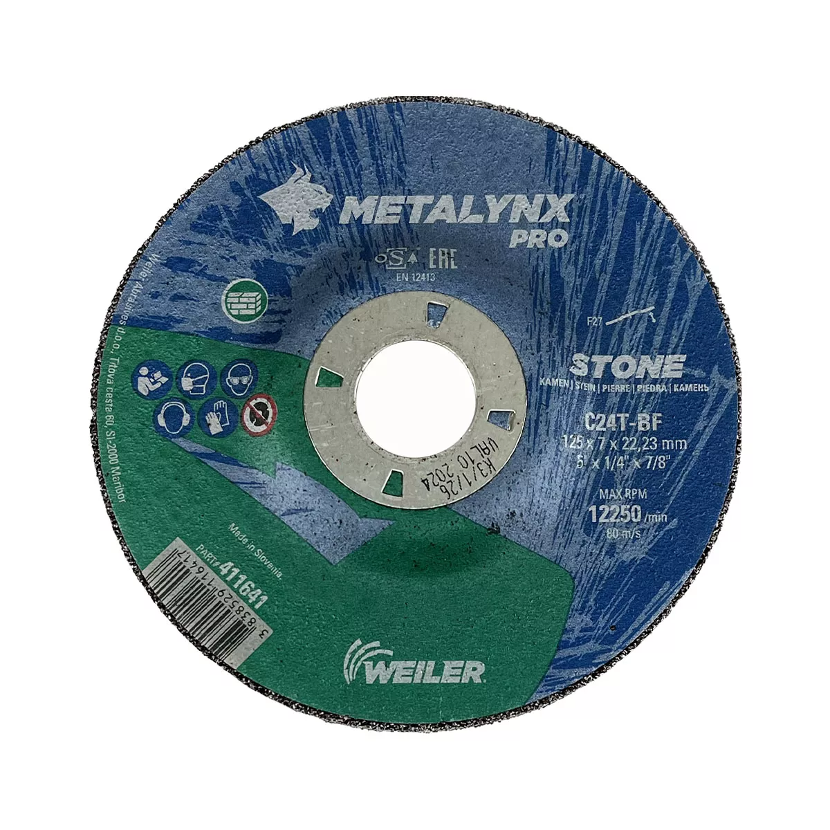 ДИСК ШЛАЙФ НЕМЕТАЛ 125*7 С24