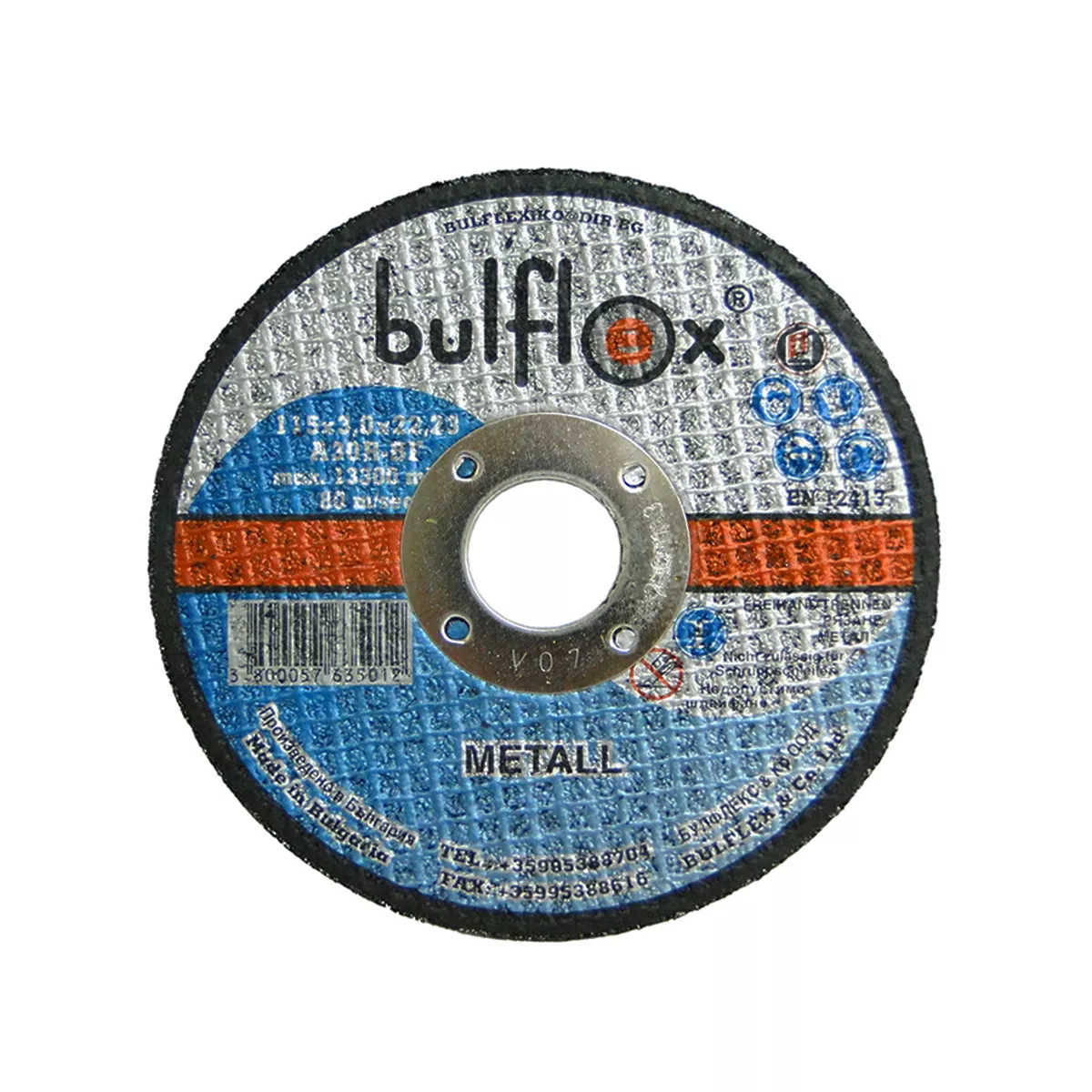 ДИСК ЗА РЯЗАНЕ 115х3х22,23 BULFLEX METAL