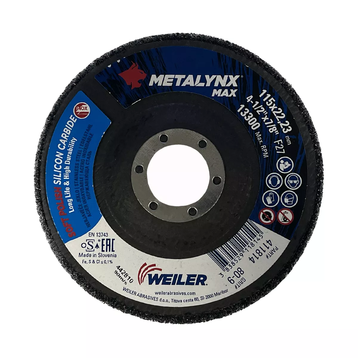 ДИСК ЗА ПОЛИРАНЕ 115*22 С80 SKORPIO/ METALYNX MAX SOFT POLISH