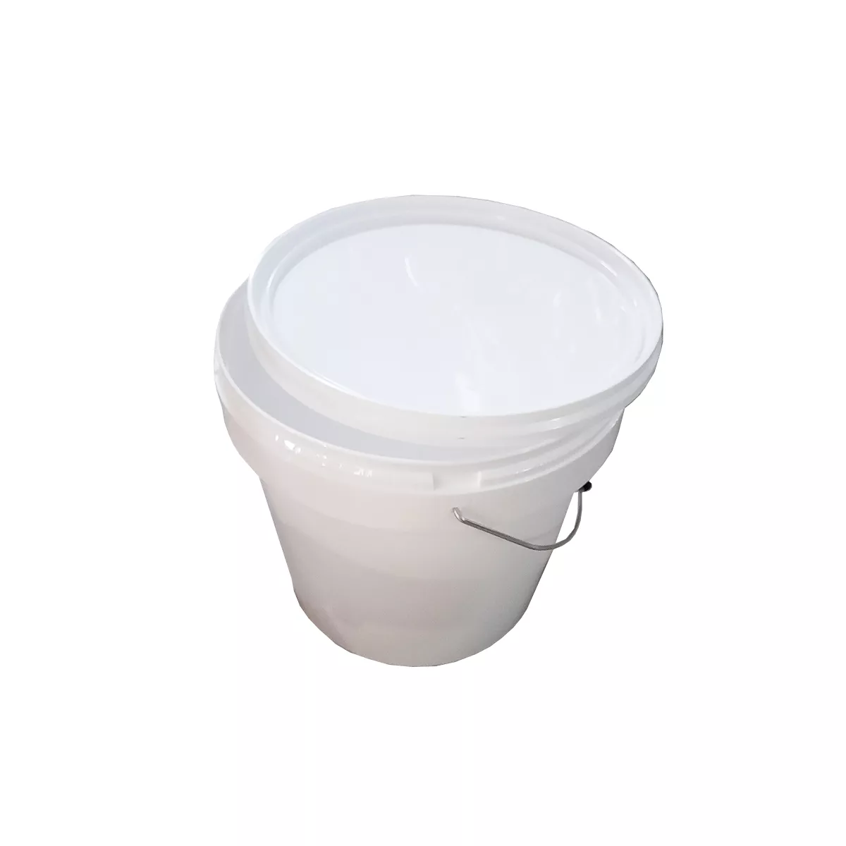 КОФА КРЪГЛА БЯЛА С КАПАК 18 ЛИТРА