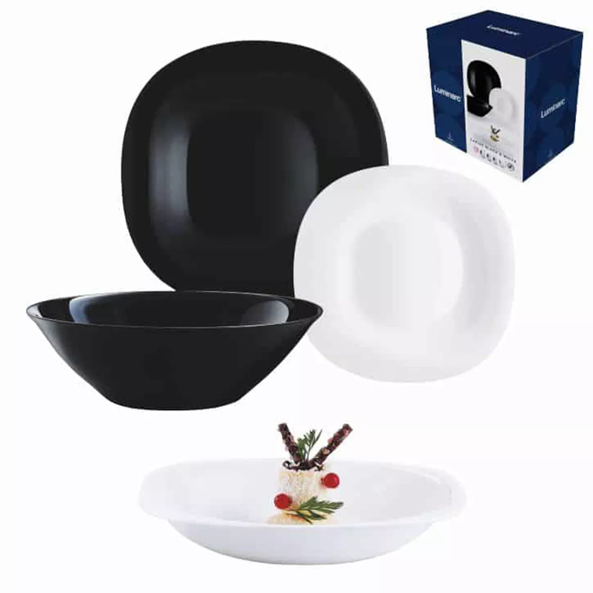 СЕРВИЗ 19Ч ЧЕРНО И БЯЛО КАРИН D2381/G8733 370104/370108